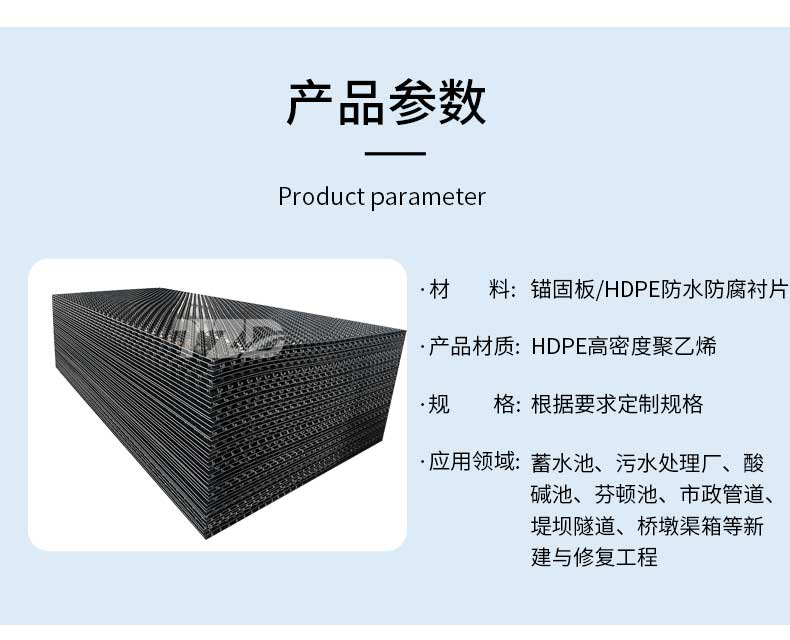HDPE锚固板